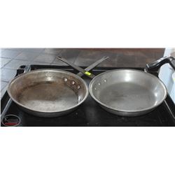 LOCATION #2. LOT OF 2 - 12" ALUMINUM FRYING PANS