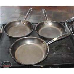 LOCATION #2. LOT OF 3 THERMALLOY 10" FRYING PANS