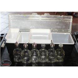 LOCATION #2. TRAEX CONDIMENT CADDY W/ INTERCHANGEABLE INSERTS &
