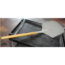 LOCATION #2. 35" ALUMINUM WOOD HANDLED PIZZA PEEL