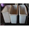Image 1 : LOCATION #2. LOT OF 3 ROLLING INGREDIENT BINS W/ NO LIDS
