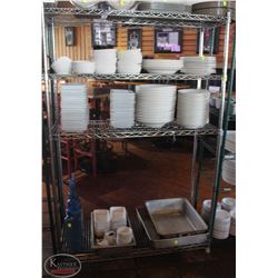 LOCATION #2. 5 TIER CHROME WIRE RACK 48"X18"X72.5"