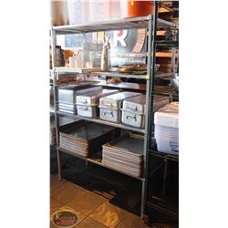 LOCATION #2. 4 TIER GREY WIRE RACK 48"X21"X72"