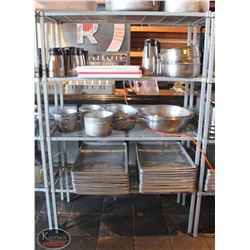 LOCATION #2. 4 TIER GREY WIRE RACK 48"X21"X72"