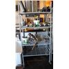 Image 1 : LOCATION #2. 4 TIER GREY WIRE RACK ON CASTORS 36"X21"X77.5"