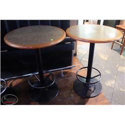 LOCATION #2. LOT OF 2 - 30" ROUND BAR TABLES