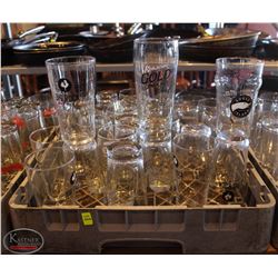 LOCATION #2. DISHWASHER RACK W/ 31 ASSORTED BEER GLASSES INCL: