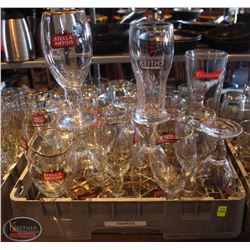 LOCATION #2. DISHWASHER RACK W/ 32 ASSORTED BEER GLASSES INCL: