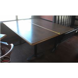 LOCATION #2. LOT OF 2 RECTANGULAR DINING TABLES