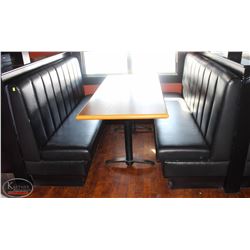LOCATION #2. LOT OF 2 LEATHERETTE 72" BOOTH SEATING BENCHES