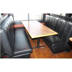 LOCATION #2. LOT OF 2 LEATHERETTE 72" BOOTH SEATING BENCHES