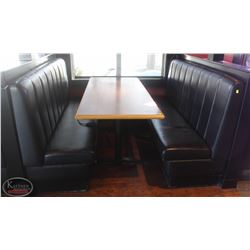 LOCATION #2. LOT OF 2 LEATHERETTE 72" BOOTH SEATING BENCHES