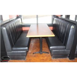 LOCATION #2. LOT OF 2 LEATHERETTE 72" BOOTH SEATING BENCHES