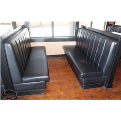 LOCATION #2. LOT OF 2 LEATHERETTE 72" BOOTH SEATING BENCHES