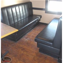 LOCATION #2. LOT OF 2 LEATHERETTE 72" BOOTH SEATING BENCHES