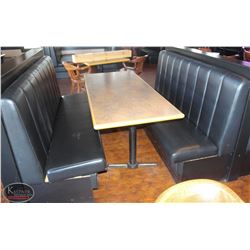 LOCATION #2. LOT OF 2 LEATHERETTE 72" BOOTH SEATING BENCHES