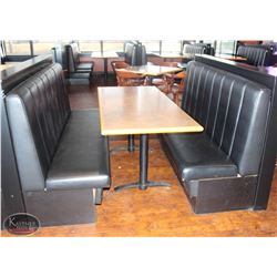 LOCATION #2. LOT OF 2 LEATHERETTE 72" BOOTH SEATING BENCHES