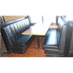 LOCATION #2. LOT OF 2 LEATHERETTE 72" BOOTH SEATING BENCHES