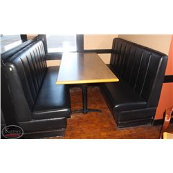LOCATION #2. LOT OF 2 LEATHERETTE 72" BOOTH SEATING BENCHES