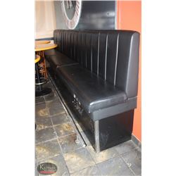 LOCATION #2. LOT OF 3 LEATHERETTE 57" BAR HEIGHT BOOTH SEATING