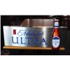 Image 1 : LOCATION #2. LIGHTED STAINLESS STEEL MICHELOB ULTRA BEER SIGN