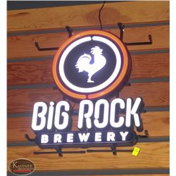 LOCATION #2. NEON LIGHTED BIG ROCK BREWERY BEER SIGN