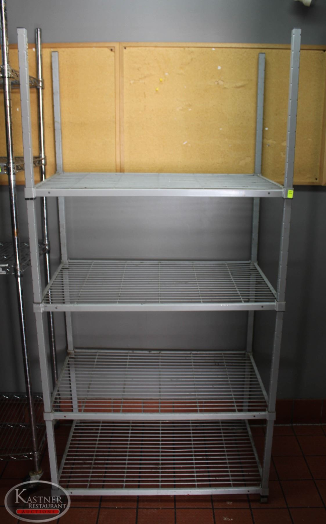 LOCATION #2. 4 TIER GREY WIRE RACK 36