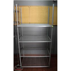 LOCATION #2. 4 TIER GREY WIRE RACK 36"X21"X72"