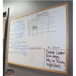 LOCATION #2. LOT OF 3 ASSORTED WHITE BOARDS