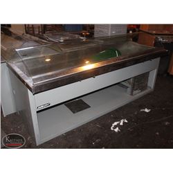 LOCATION #2. LOT OF 3 SECTIONS OF PREP TABLES W/ NO LEGS.