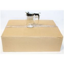 LOCATION #3. NEW CHROME SUGAR/SYRUP DISPENSER - LOT OF 12