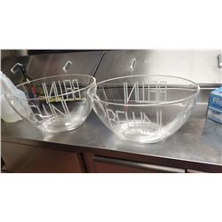 LOCATION #1. LOT OF 2 GLASS BELLINI BOWLS
