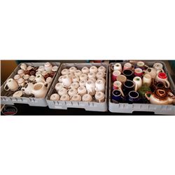 LOCATION #1. LOT OF 3 DISHWASHER RACKS W/ CONTENTS INCL: TEA