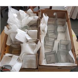 LOCATION #1. LOT OF 2 FLATS OF ASSORTED VASES