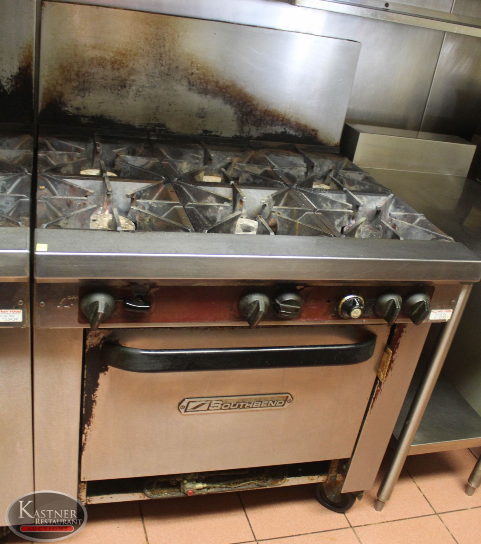 LOCATION 1. SOUTHBEND 6 BURNER NATURAL GAS RANGE & CONVECTION