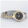 Image 5 : Rolex Ladies 2 Tone 14K Black Index & Pyramid Diamond Datejust Wriswatch