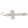 Image 4 : 18k White Gold 0.65 ctw Prong F VS Round Diamond Cluster Cross Pendant 1.9g