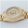 Image 5 : Rolex Ladies 18K Yellow Champagne String Diamond President Wristwatch With Rolex