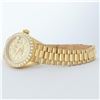 Image 8 : Rolex Ladies 18K Yellow Champagne String Diamond President Wristwatch With Rolex