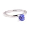 Image 1 : 1.11 ctw Blue Sapphire Solitaire Ring - 14KT White Gold