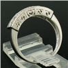 Image 9 : .950 Platinum 0.72 ctw Dual Row Round Diamond Band Ring w/ Open Gallery