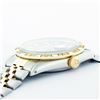 Image 9 : Rolex Mens 2 Tone 14K Blue Vignette Pyramid Diamond Datejust Wristwatch
