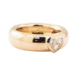 0.15 ctw Diamond Heart Motif Ring - 18KT Rose Gold