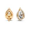 Image 3 : 0.83 ctw Aquamarine & White Diamond Earrings 14K Yellow Gold - REF-35Y2N