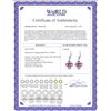 Image 2 : Genuine 1.10 ctw Pink Topaz Earrings 14KT Rose Gold - REF-38P2H