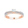 Image 1 : Diamond Solitaire Bridal Wedding Engagement Ring 1/2 Cttw 10kt Rose Gold
