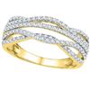 Image 1 : Diamond Woven Band Ring 1/3 Cttw 10kt Yellow Gold