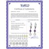 Image 2 : Genuine 5 ctw Pearl & Amethyst Earrings 14KT White Gold - REF-29M7T