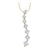 Image 1 : Diamond Graduated Journey Pendant 1/4 Cttw 14kt Yellow Gold