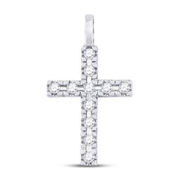 Diamond Cross Faith Pendant 1/4 Cttw 10kt White Gold